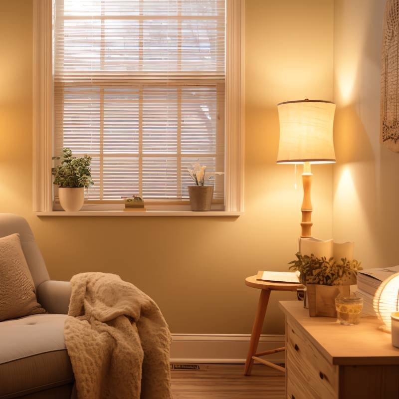 Apartment with soft lighting