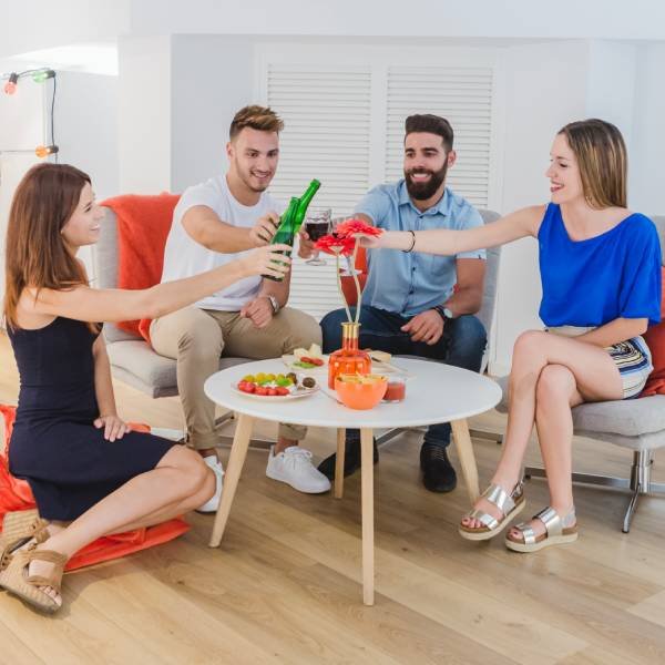 Luxury Penthouse Apartment Close to Ivy Asia in Leeds Relaxing guest enjoying a modern penthouse suite